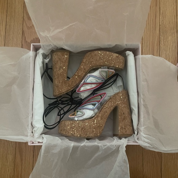 Sophia Webster Havanna Butterfly Ankle Wrap Platform Sandals - Picture 2 of 3